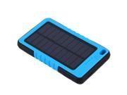 8000mAh Portable Waterproof Solar Power Bank Backup Battery Charge For Phone Blue