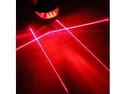 5 LED Laser Beam MTB Mountain Bicycle Bike Rear Tail Warning Lamp Light Red Cross lines
