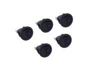 BEAU 5x Car Boat Marine Round Blue LED Rocker Indicator Switch 3 Pin On Off 12V DC