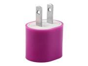 Portable Travel USB Port Wall Charger Adapter 5V 1000mA For Mobile Phones Rose red