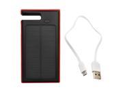 12000mAh Dual USB Solar Power Bank LED Battery Charger For Cell Phone Pad Red