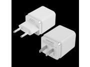 White 4 Ports USB Travel Wall Charger Multi Power Adapter Pack US EU Plug