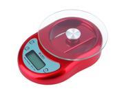 Digital Kitchen Scale Diet Food Postal 5kg 1g Weight with Countdown Alarm Red