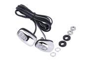 1 Pair Car Front Hood Windscreen Jet Nozzle Wiper Washer Eyes Lights Lamps White