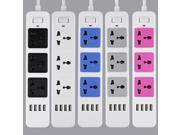 Home Plug Switch Outlets With 4 USB Ports And 3 Sockets Multifunction EU Plug