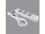 Home Plug Switch Outlets With 4 USB Ports And 3 Sockets Multifunction US Plug
