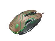 X10 LED USB Wired Optical Game Mouse Gaming Adjustable PC Laptop 8 Buttons gold color
