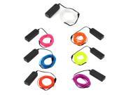 5M Colorful Flexible EL Wire Tube Rope Neon Light Glow Controller Party Decor