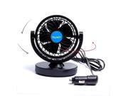 Black Compact Portable Cold Air Fan for Desk Office Car And Home 12V