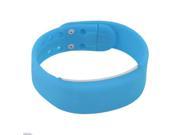 Unisex Pedometer Sleep Monitor Temperature Bracelet Smart Watch for PC blue