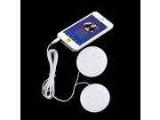 1pc Dual 3.5mm dual speakers Music Pillow speakers for MP3 MP4 Music Player white