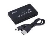 Hot Black External USB 2.0 Multi Card Reader For XD MMC MS CF TF Mini M2