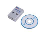 2 Ports HUB USB 2.0 Auto Sharing Switch With CD for Printer Scanner Office
