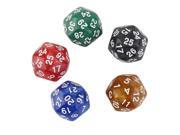 5pcs Set Thirty Sided D30 25mm Gaming Playing Games Dices Multi Color New