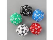5pcs Set Thirty Sided D30 25mm Gaming Playing Games Dices Solid Color