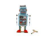 Vintage Mechanical Clockwork Wind Up Metal Walking Robot Tin Toy Kids Gift