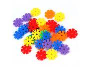 100 150Pcs Colorful Plastic Snowflake Building Blocks Puzzle Educational Toy