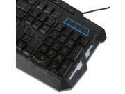 Three Colors Backlighting Crack Luminous Gaming Computer Waterproof Keyboard