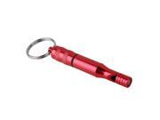 Aluminum Alloy Emergency Survival Whistle Outdoor Hiking Keychain Multicolor
