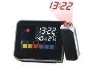 Digital Weather LCD Projection Snooze Alarm Clock with Colorful LED Backlight