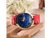 Creative Unisex Chiristmas Fashion Quartz PU Leather Strap Wrist Watch