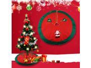 90cm Santa Claus Pattern Tree Skirt Christmas Tree Skirt Decoration Supplies