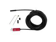 6 LEDs Waterproof 10M 5.5mm Phone Endoscope Inspection Camera For Android PC Red interface