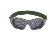 New Tactical Outdoor Steel Mesh Eyes Protective Goggles Glasses Eyewear green