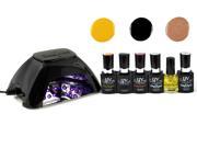 UV NAILS Salon Quality UV Gel Nail Polish Starter Kit with LED Lamp Colors G 1 G 25 G 10