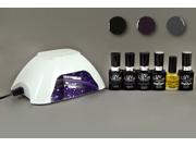 UV NAILS Salon Quality UV Gel Nail Polish Starter Kit with White LED Lamp and Colors G 79 G 61 G 1