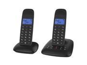 EMERSON EM71202BK DECT 6 0 DIGITAL CORDLESS DOUBLE HANDSET PHONE WITH ANSWERING SYSTEM