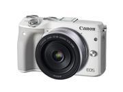 New CANON EOS M3 24.2 MP Digital Camera With 22mm Lens Kit White