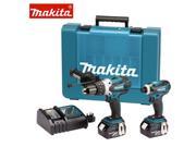 New MAKITA DK18000 Charging Driver Hammer Power Drill Combo BTD146 BHP458 Set