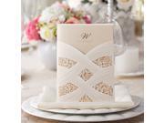 12pcs Wishmade Ivory Champagne Wedding Invitation Cards With Envelopes Seals Custom Personalized Printing HQ1035B 12