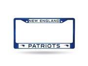 New England Patriots Anodized Blue License Plate Frame Free Screw Caps with this Frame