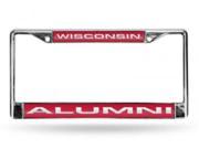 Wisconsin Badgers Alumni Laser Chrome License Plate Frame