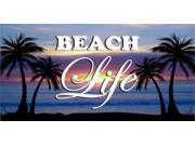 Beach Life Palm Photo License Plate