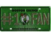 Boston Celtics 1 Fan Glitter License Plate