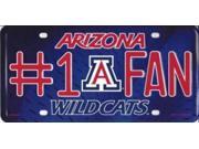 Arizona Wildcats 1 Fan Metal License Plate