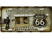 Route 66 Winslow Arizona Metal License Plate