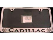 Cadillac Solid Brass Thin Top License Plate Frame