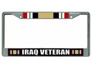 Iraq Veteran Chrome License Plate Frame