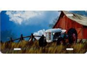 Barn With Tractor License Plate
