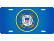 United States Coast Guard Blue Photo License Plate