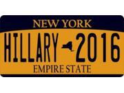 New York State Hillary 2016 Photo License Plate