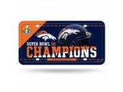 Denver Broncos Super Bowl 50 Champs Metal License Plate