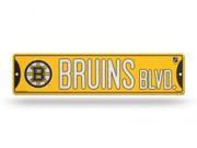 Boston Bruins Glitter Plastic Street Sign
