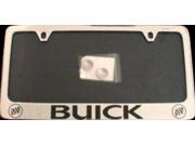 Buick Solid Brass Thin Top License Plate Frame