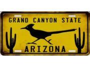 Arizona Grand Canyon State Roadrunner Metal License Plate
