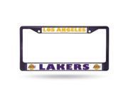 Los Angeles Lakers Anodized Purple License Plate Frame Free Screw Caps with this Frame